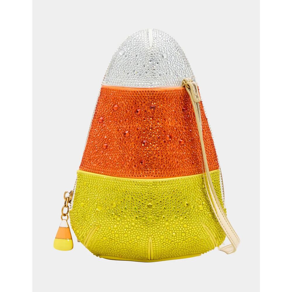 Betsey Johnson Kitsch Halloween Me So Corny Candy Corn Crossbody Bag NWT